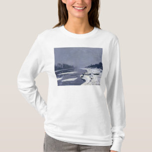 Camiseta Masas de hielo flotante de hielo en el Sena en