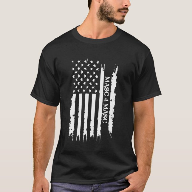 Camiseta Masc 4 Masc Estados Unidos con bandera estadounide (Anverso)