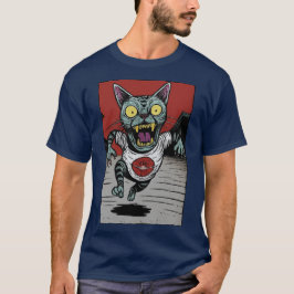 Camiseta Masc. Zombie Runner Cat - Front