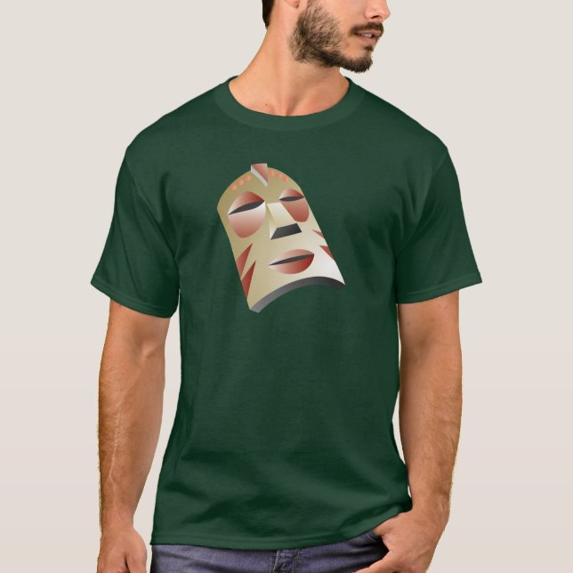 Camiseta Máscara africana blanca (Anverso)
