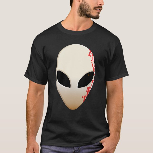 Camiseta Máscara alienígena con marcas futuristas (Anverso)