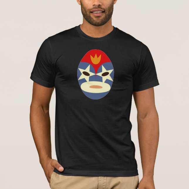 Camiseta Máscara azul de lucha libre (Anverso)