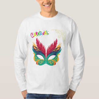 Camiseta Máscara Colorida de Carnaval – Diseño Festivo de M