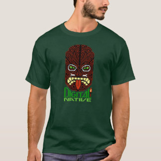 Camiseta Máscara de 8 bits nativa del isleño de Tiki del