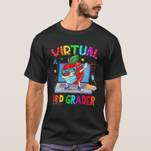 Camiseta Máscara De Apple De 3er Grado Virtual Vuelve A La  (Anverso)