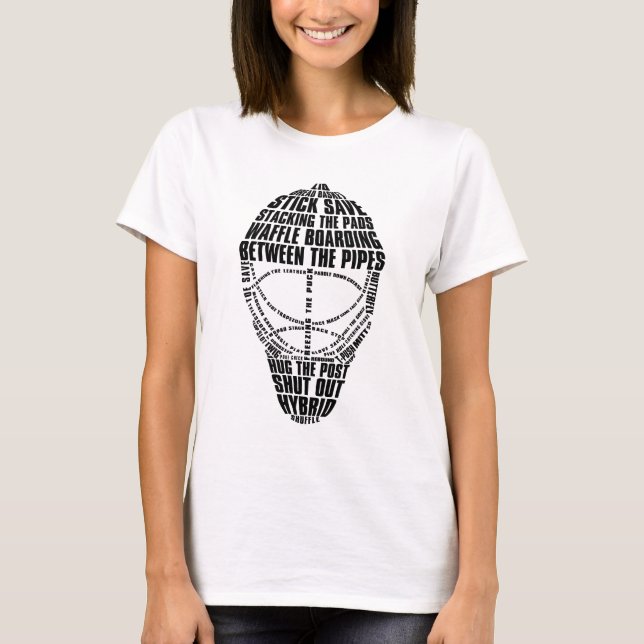 Camiseta Máscara de araña de hockey Arte de palabra, con no (Anverso)