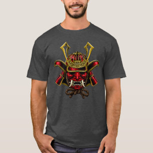 Camiseta Máscara De Arte Japonés Samurai Preparada Para La
