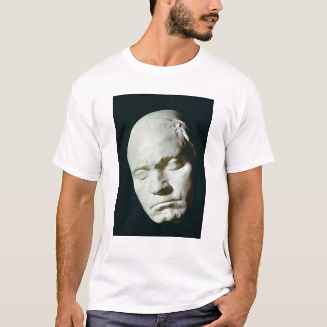 Camiseta Máscara de Beethoven, tomada a partir de vida a la (Anverso)