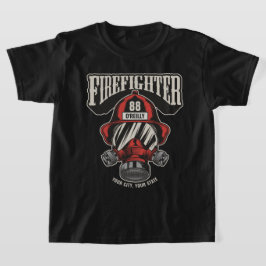 Camiseta Máscara de Bombero Personalizada Departamento de B