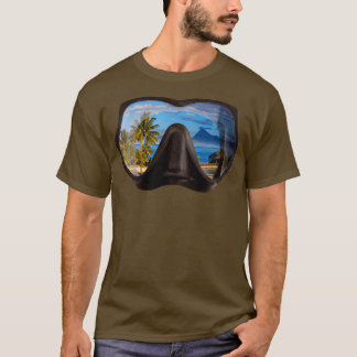 Camiseta Máscara de buceo Scuba Diver Isla Tropical 1