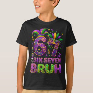Camiseta Máscara de bufón de Mardi Gras 67 Bruh Nueva Orlea