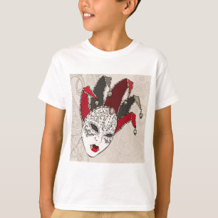Camiseta Máscara de bufón de Mardi Gras Carnaval veneciano