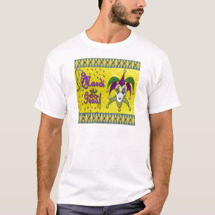 Camiseta Máscara de Bufón Mardi Gras Arlequín