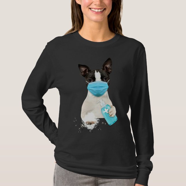 Camiseta Máscara de cara de Boston Terrier 105 (Anverso)