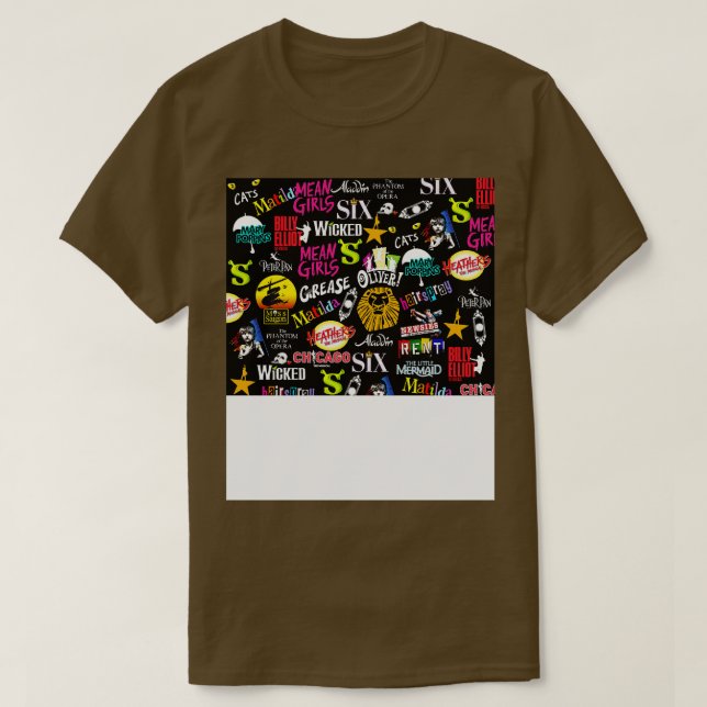 Camiseta Máscara de cara de Broadway Musicals (Diseño del anverso)