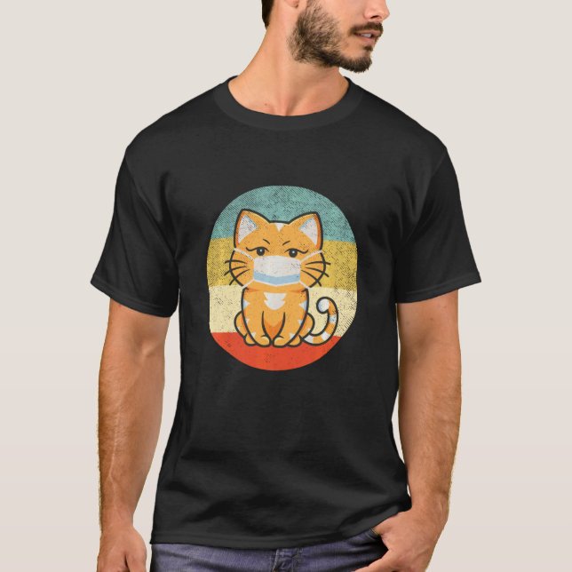 Camiseta Máscara de cara de gato con cojín (Anverso)