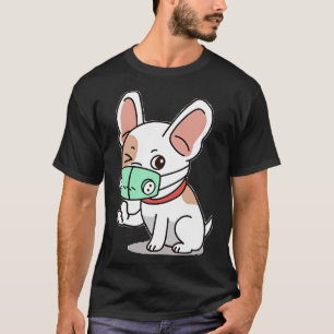 Camiseta Máscara de cara de perro de cola con máscara de re