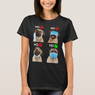 Camiseta Máscara De Cara De Pug Lover Perro A Distancia Soc
