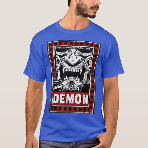 Camiseta Máscara de cara del demonio japonés Harajuku Oni (