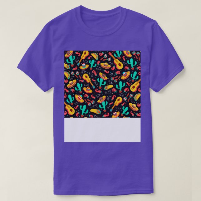 Camiseta Máscara de cara mexicana corta (Diseño del anverso)