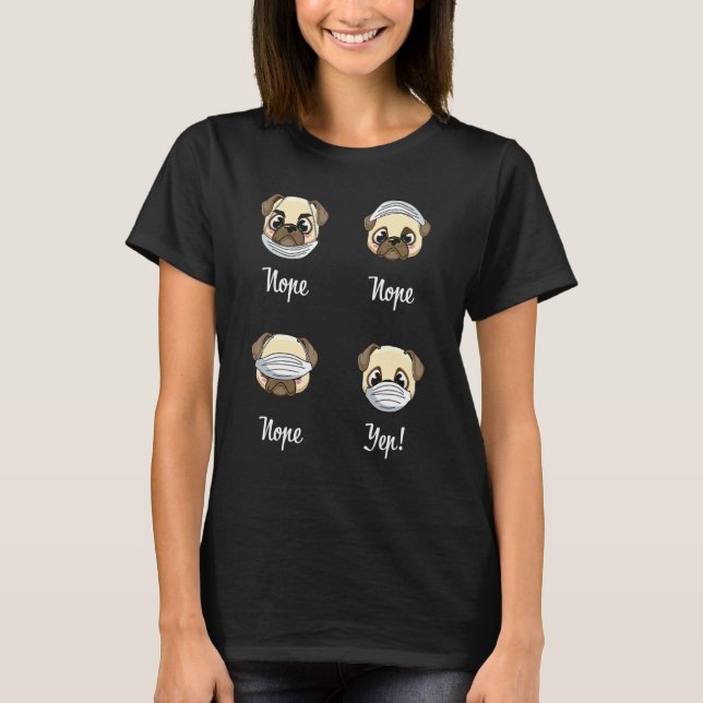 Camiseta Máscara de cara Perros de peluche Máscara de nariz (Anverso)