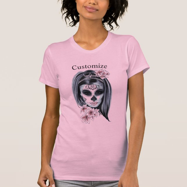 Camiseta Máscara de carnaval bonito cráneo de mujer Thunder (Anverso)