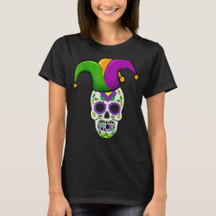Camiseta Máscara de carnaval de cráneo de azúcar Gorra Mard