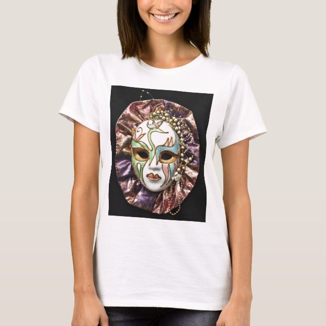 Camiseta Máscara de Carnaval Decorativa (Anverso)