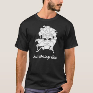 Camiseta Máscara de carnaval veneciana blanca personalizada