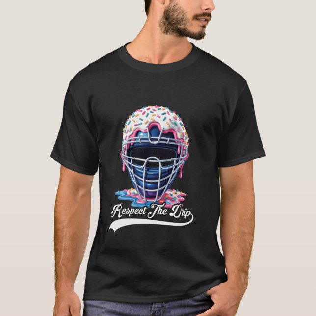 Camiseta Máscara de catcher de béisbol derretida con chispa (Anverso)