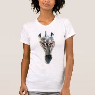 Camiseta Máscara de cebra negra y blanca