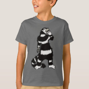 Camiseta Máscara de cráneo de gato extraño Whimsical Gothic