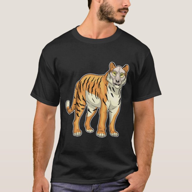 Camiseta Máscara de cráneo de tigre (Anverso)