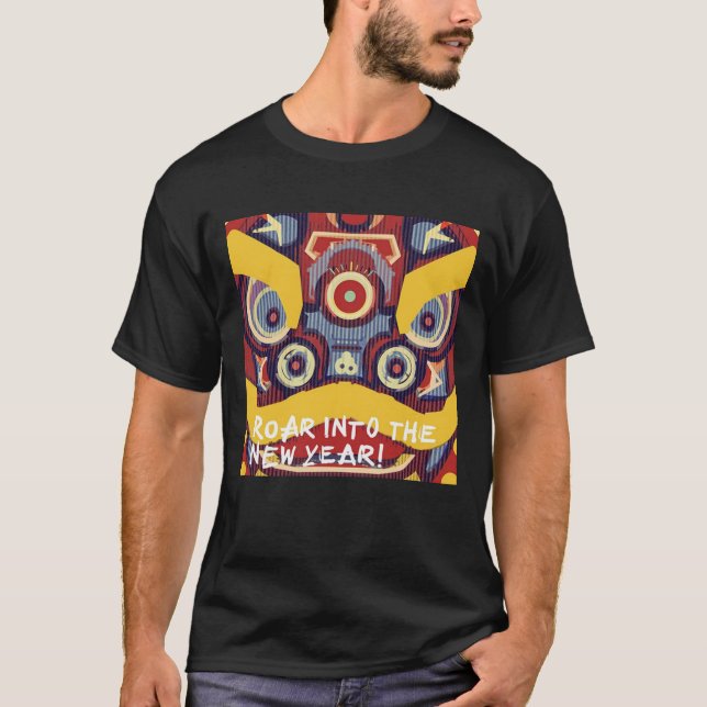 Camiseta Máscara de danza del león (Anverso)