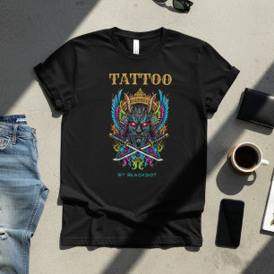 Camiseta Máscara de Demonio de Tatuador Profesional Camiset