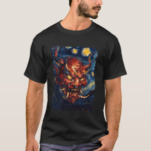 Camiseta Máscara de demonio japonés Oni del diablo remolino