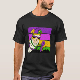 Camiseta Máscara de disfraz de llama de bufón Mardi Gras Ca