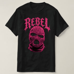 Camiseta Máscara de esquí de pasamontañas rosa Rebelde Stre