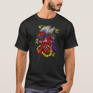 Camiseta Máscara de folklore del tengú japonés 2