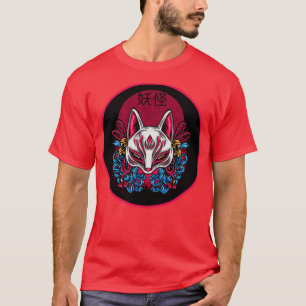 Camiseta Máscara de Fox Kitsune de Japón