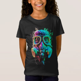 Camiseta Máscara de gas neón: arte del caos vibrante