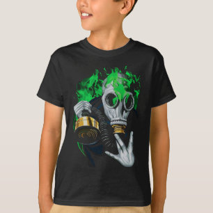 Camiseta Máscara de gas tóxico: Llamas de neón