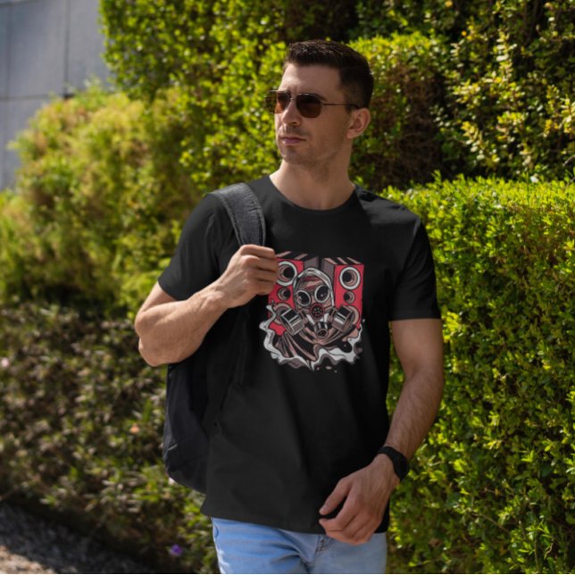 Camiseta Máscara De Gas Y Altavoces (Subido por el creador)