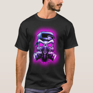 Camiseta Máscara de gases de cráneo tóxicos/radiactivos