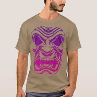Camiseta Máscara de guerrero de Samurai, máscara de Hannya
