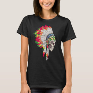 Camiseta Máscara de Guerrero Jaguar de Cráneo Azteca Mitolo