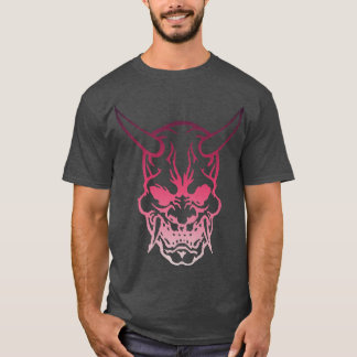 Camiseta Máscara de guerrero samurai, máscara de Hannya Oni
