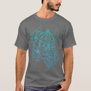 Camiseta Máscara de guerrero samurai, máscara de Hannya Oni