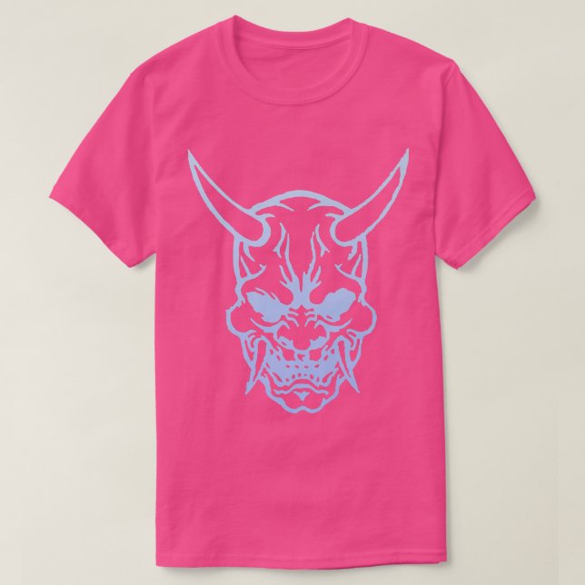 Camiseta Máscara de guerrero samurai, máscara de Hannya Oni (Diseño del anverso)