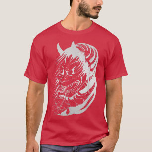 Camiseta Máscara de guerrero samurai, máscara de Hannya Oni